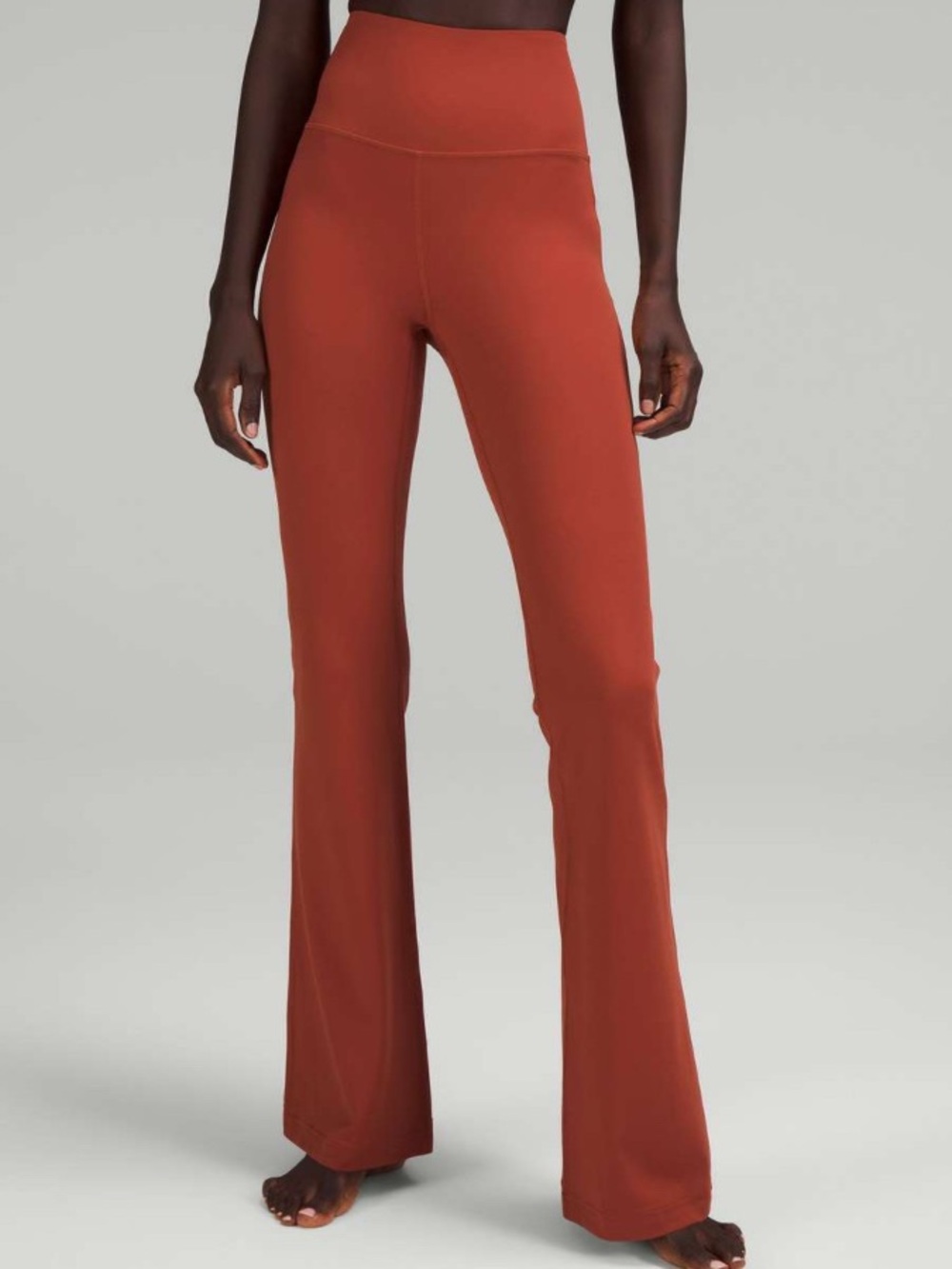 Lululemon Groove Super-High-Rise Flared Pant Nulu in Cayenne